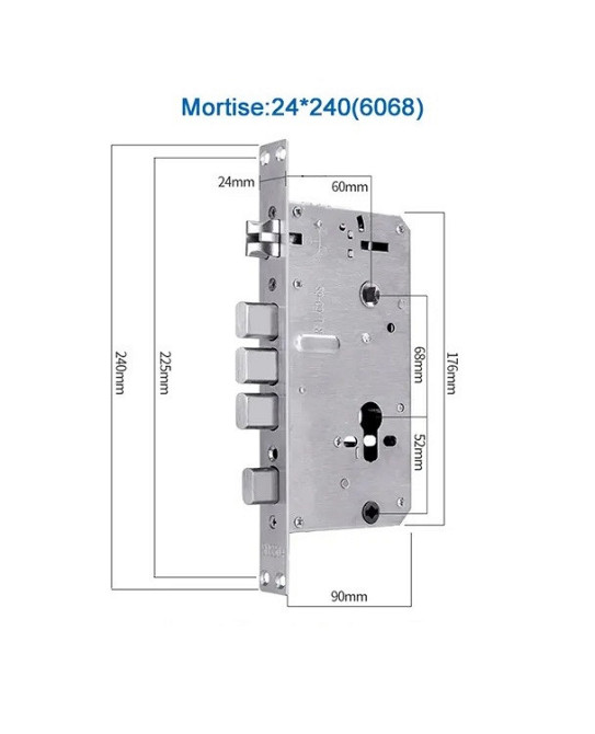Умный дверной замок кодовый с Wi-Fi, отпечатком пальца и ключ-картой,серый Каменец-Подольский - изображение 4