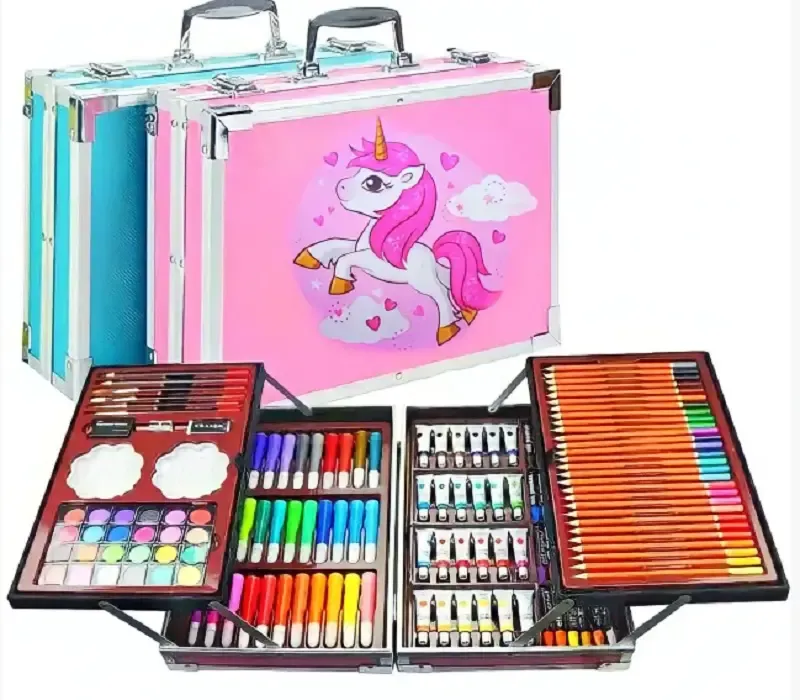 Digital голубой Набор для рисования 145 предметов в алюминиевом чемоданчике Коломия - фото 2