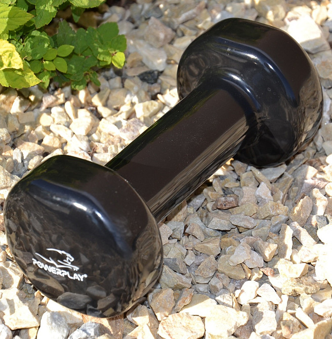 Гантель вінілова PowerPlay 1 кг. PP_4121 Чорна (1шт.) Кам'янське - фото 6