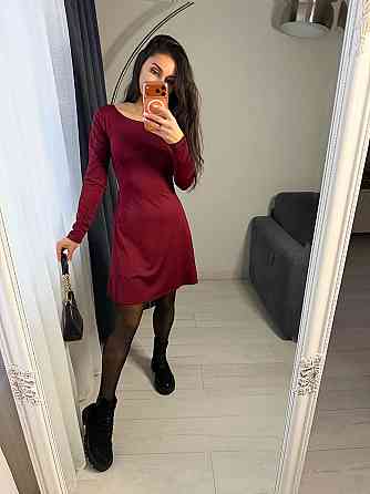 Жіноче романтичне плаття зі шнурівкою на спині мікродайвінг Бордовий, 50/52 Одеса