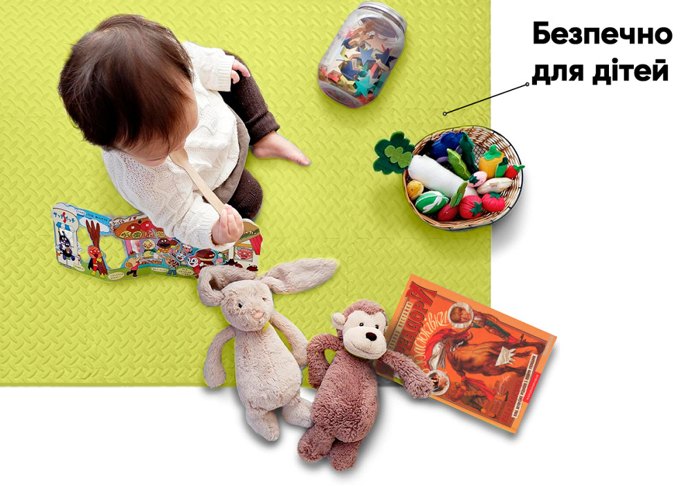 Татамі мат EasyFit 8 шт (30х30х1 см) хвіст ластівки жовтий Коломия - фото 3