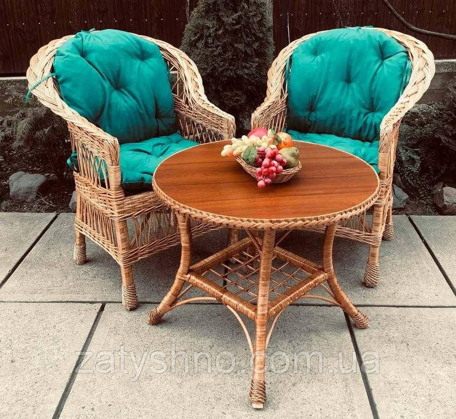 Плетені меблі з лози з гарним столом Київ - фото 3
