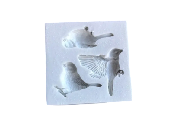 Силиконовый молд птицы 6 на 6 см серый Киев