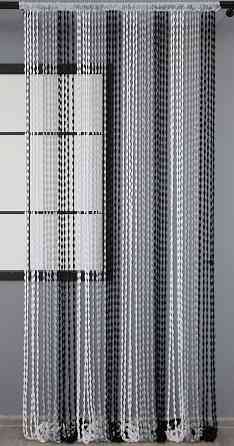 Штори-нитки Шиніл з люрексом 300х300 см Білий із сіро-чорним (61-041) Київ