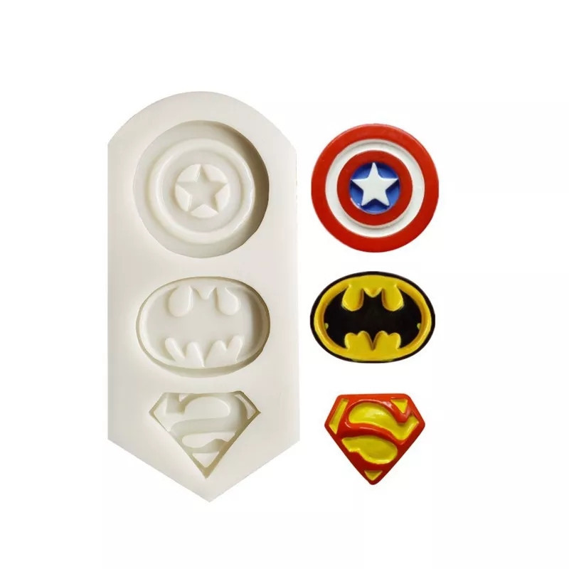 Молд силиконовый Супермен 90 на 41 мм серый Киев - изображение 1