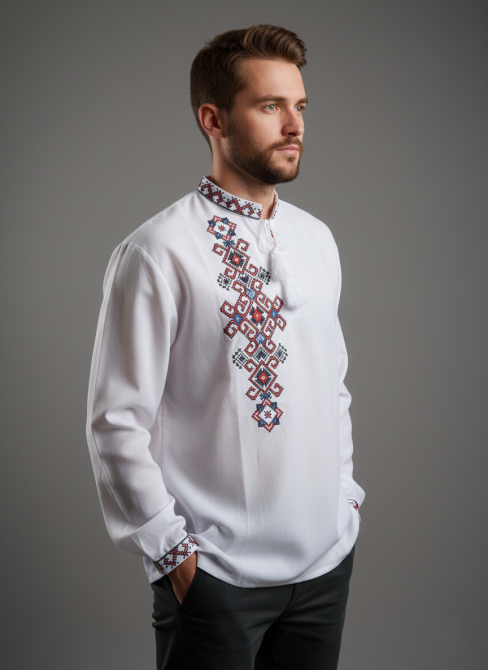 Чоловіча вишиванка з  цікавою вишивкою на спині Київ - фото 2