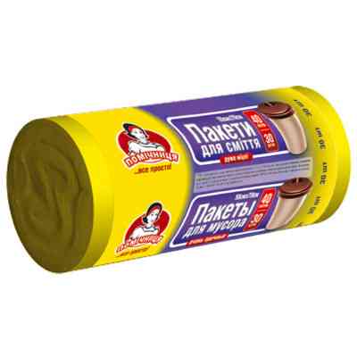 Пакеты для мусора Помічниця 40 л 30 шт. (4820012342297) Винница