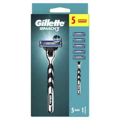 Бритва Gillette Mach3 c 5 сменными картриджами (7702018610181) Винница