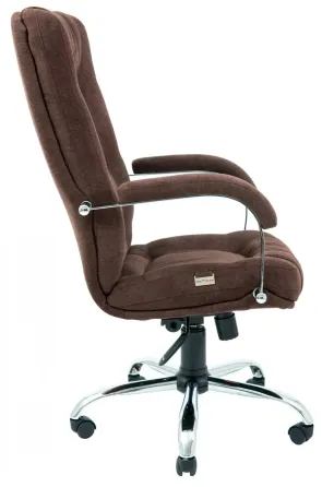 Офисное Кресло Руководителя Richman Alberto Kord 472 Хром М3 MultiBlock Коричневый Киев