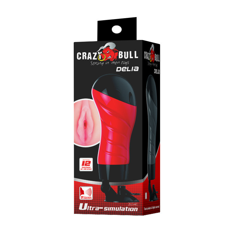 Мастурбатор-вагина с вибрацией Crazy Bull Delia на присоске, 28.3 × 10 см Sex Aura Киев - изображение 7