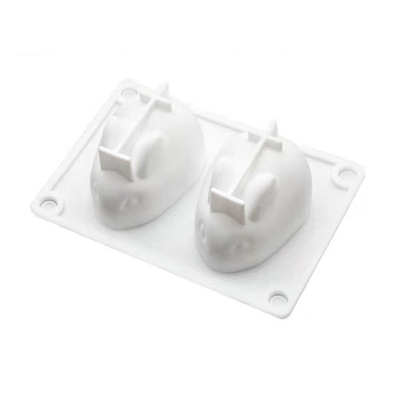 Молд силиконовый Кролики 12 на 8 см белый Киев - изображение 8