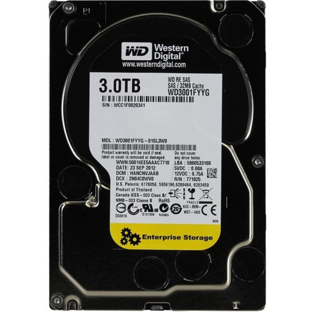 Накопитель HDD SAS 3.0TB WD Enterprise Class 7200rpm 32MB (WD3001FYYG)_Refurbished ( 25548 ) Харьков - изображение 2