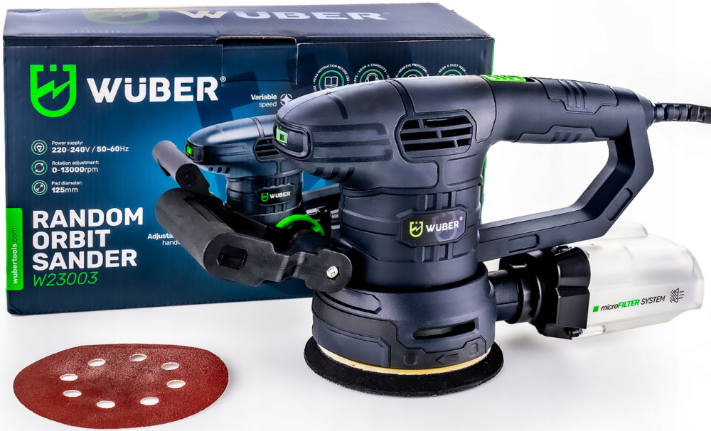 Шліфмашина ексцентрикова Wuber 1300Вт 240В (Польща) Київ - фото 8
