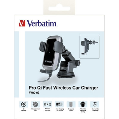 Універсальний автотримач Verbatim FWC-03 with Pro Qi Fast Wireless Car Charger (49554) Вінниця - фото 7