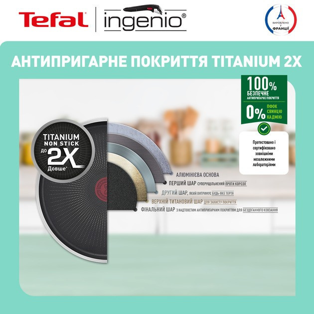 Набір посуду Tefal Ingenio Daily Chef 8 предметів (L7629242) ( Чорний ) Харьков - изображение 15