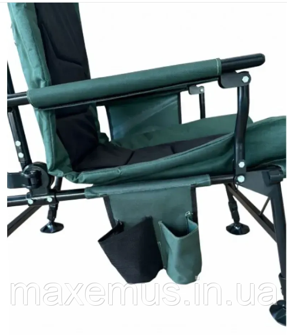Карповое кресло раскладное для рыбалки Bonro B2 2 темно-зеленое (до 150 кг, спинка 180°) Мостиска - изображение 18