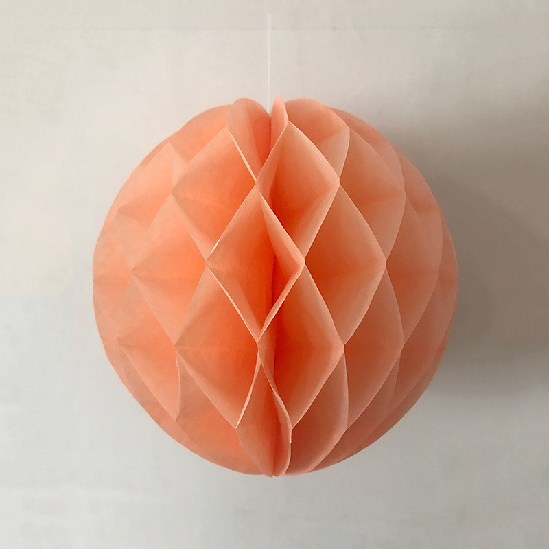 Шар соты из бумаги 30 см персиковый Киев - изображение 2