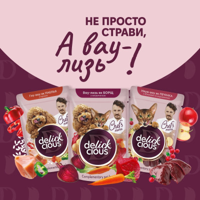 Влажный корм для кошек Delickcious борщ с говядиной 85 г (4820269147027) Винница - изображение 6