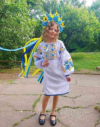 Дитяче вишите плаття з волошками та колосками Кривий Ріг