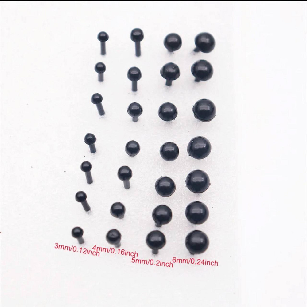 Глаза ДЛЯ ИГРУШЕК, ДИАМЕТР 3 ММ, ЦВЕТ ЧЕРНЫЙ Киев - изображение 2