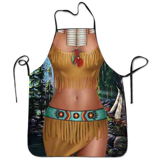 Фартух з приколом дівчина в лісі 80 на 60 см різнобарвний Київ