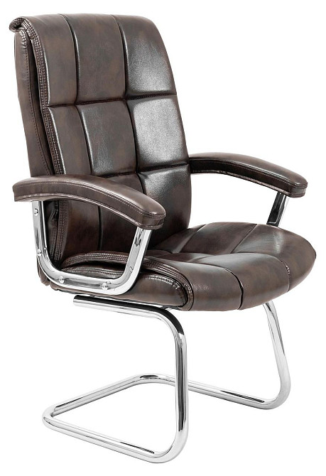 Офісне Конференційне Крісло Richman Arizona Titan Dark Brown CF Хром Коричневий Київ - фото 1