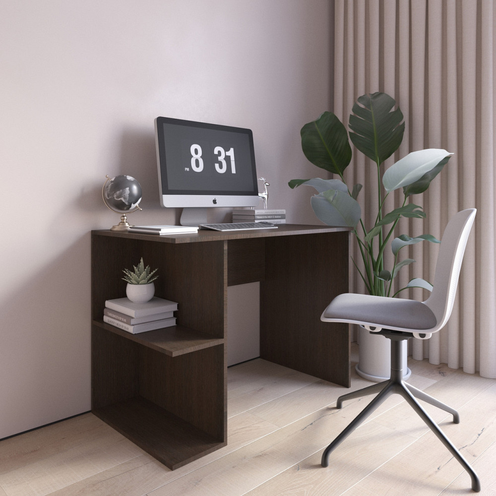 Комп’ютерний стіл VAYS D-7, письмовий, з полицями ліворуч, ЛДСП, 100×60×76 см - для дому, офісу, навчання Львів - фото 6
