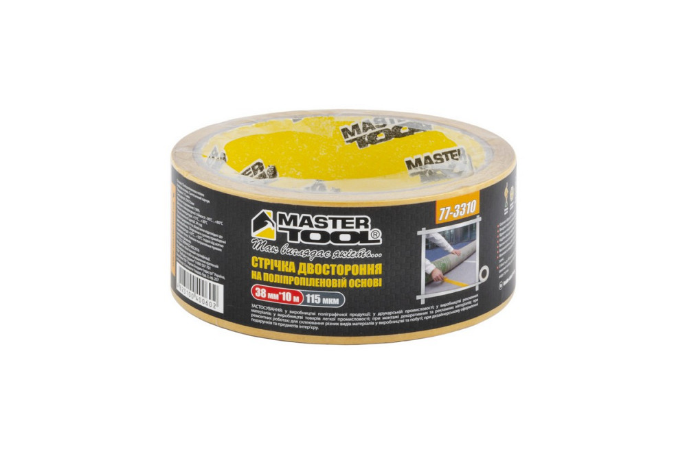 MASTERTOOL Стрічка двостороння MASTERTOOL на поліпропіленовій основі 38 мм 10 м 77-3310 Коломия - фото 2