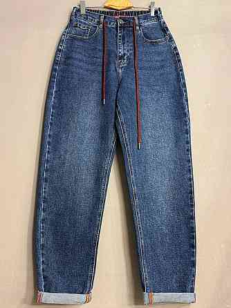Джинсы женские Vanver 2110 Mom Jeans бананы на резинке большие размеры синие, синий, З2, 32, 85 см, 113 см Киев