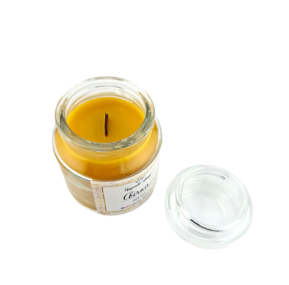 Воскова свічка у банці з кришкою Царство Меда 200 мл Одеса - фото 2
