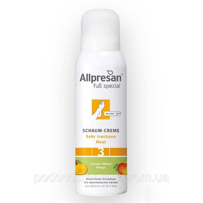 Крем-пена для очень сухой кожи стоп с ароматом Манго Allpresan Foot Special №3 Foam Cream, 125 мл Одесса - изображение 1