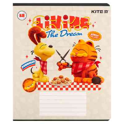 Тетрадь Kite Garfield, 12 листов, линия (GF24-234) Винница