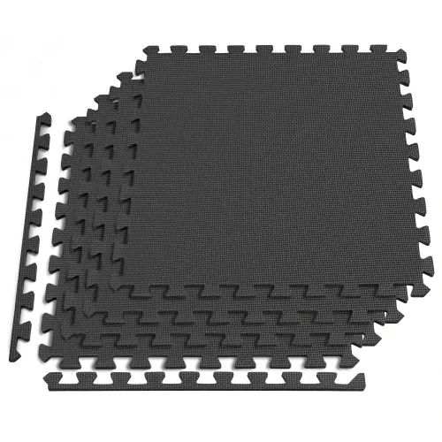 Мат-пазл EVA 1 см - 4 частин Hop-Sport A010 чорний Київ - фото 7