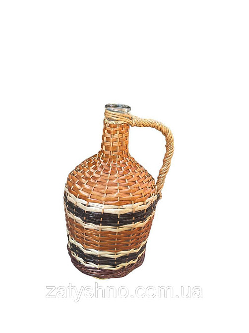Пляшка плетена з лози 3 л. Київ - фото 5