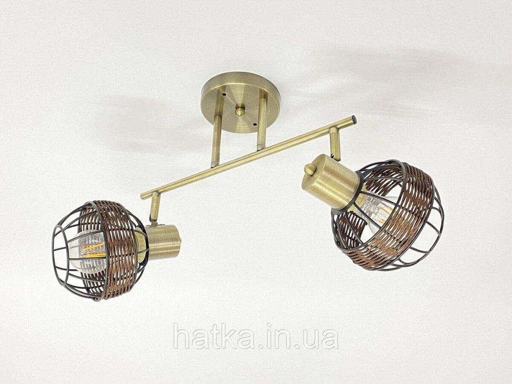 Стельова люстра на 2 плафони 91180L/2 бронза Київ - фото 1