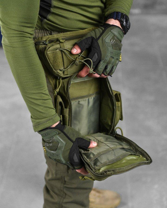 Тактична Сумка поясна на ногу roulette oliva Одеса - фото 4