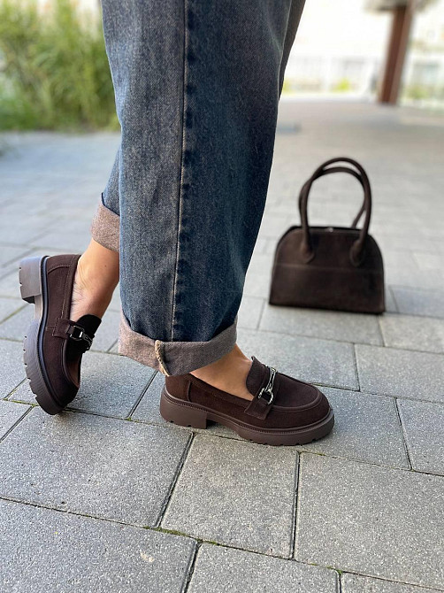 PLPS Туфлі жіночі PLPS R080-6 коричневі (весна-осінь, замша натуральна) (5999) Коломия - фото 7