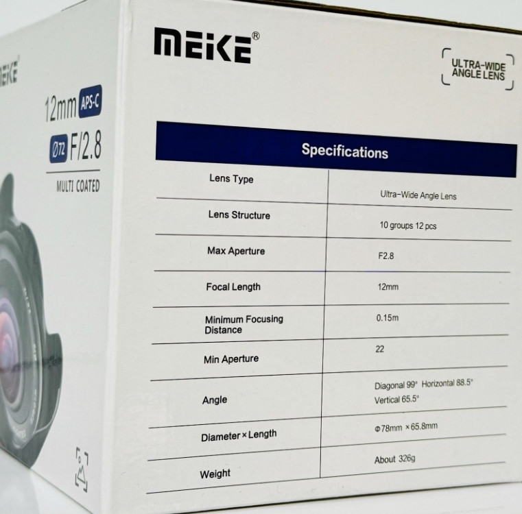 Фото Об’єктив Meike Optics Multi Coated 12 мм f/2.8 72 мм Sony E-mount. Харків - фото 10