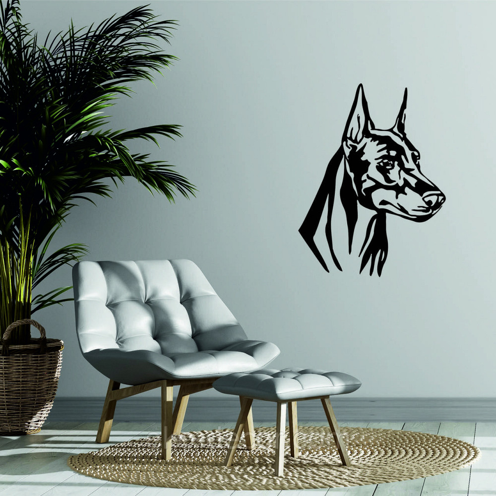 Декоративне настінне Панно «Доберман», Декор на стіну Київ - фото 1