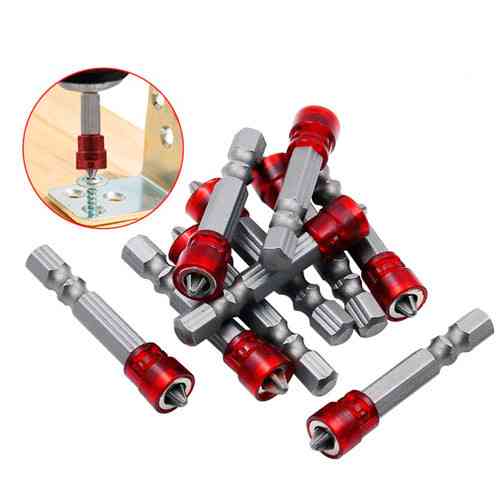 Набір магнітних біт з обмежувачем PH2, 10 шт, 6-гранні насадки для шуруповерта Київ