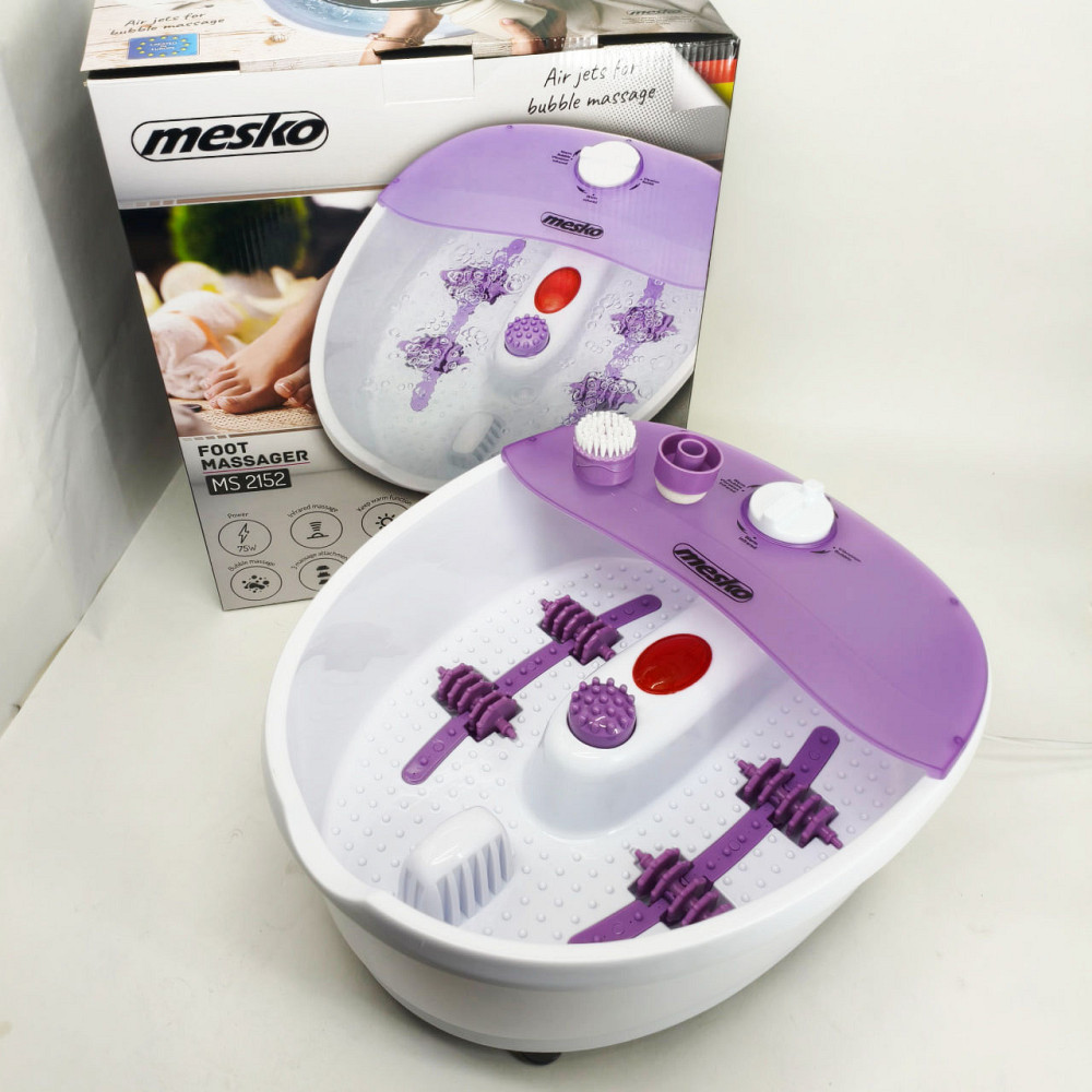 Гидромассажная ванночка Mesko MS 2152 массажер для ног + насадки пузырьковый, вибрационный и сухой массаж JQ-77 Львов - изображение 10