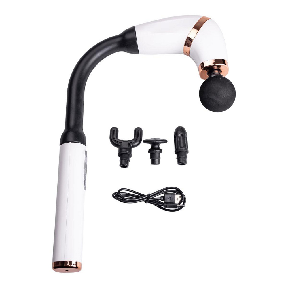 Ручний масажер з USB зарядкою, 3200 об/мин, білий Київ - фото 7