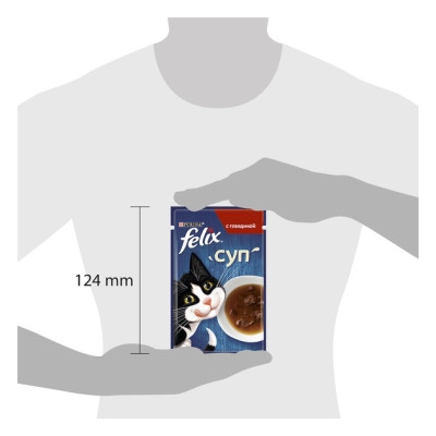 Вологий корм для кішок Purina Felix Суп з яловичиною 48 г (8445290571625) Вінниця - фото 2