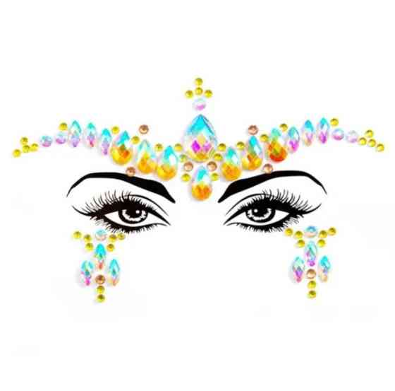 Наклейки стрази на обличчя та тіло для маскараду one size різнобарвний Київ