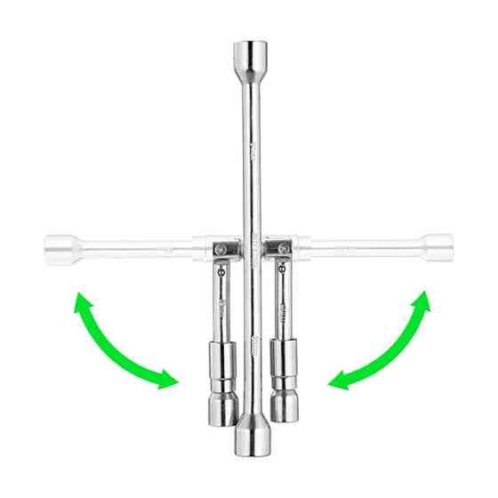 Ключ баллонный раскладной, 17×19×21×23 мм INTERTOOL HT-1596 Киев