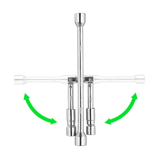 Ключ баллонный раскладной, 17×19×21×23 мм INTERTOOL HT-1596 Киев - изображение 3