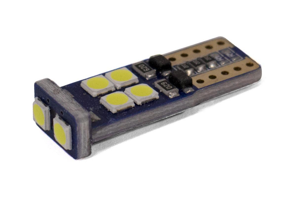 Светодиодная лампа StarLight T10 10(2+8) диодов 3030 12V 1.5W WHITE / мультиполярная / печатная плата Харьков - изображение 1