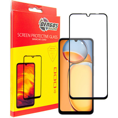 Скло захисне Dengos Xiaomi Redmi 13С (black) (TGFG-337) Вінниця - фото 1