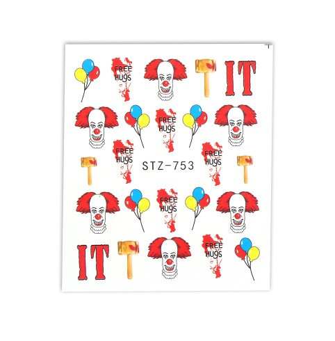 Наклейки на нігті Хелловін 5 на 6 см різнобарвний Київ - фото 2