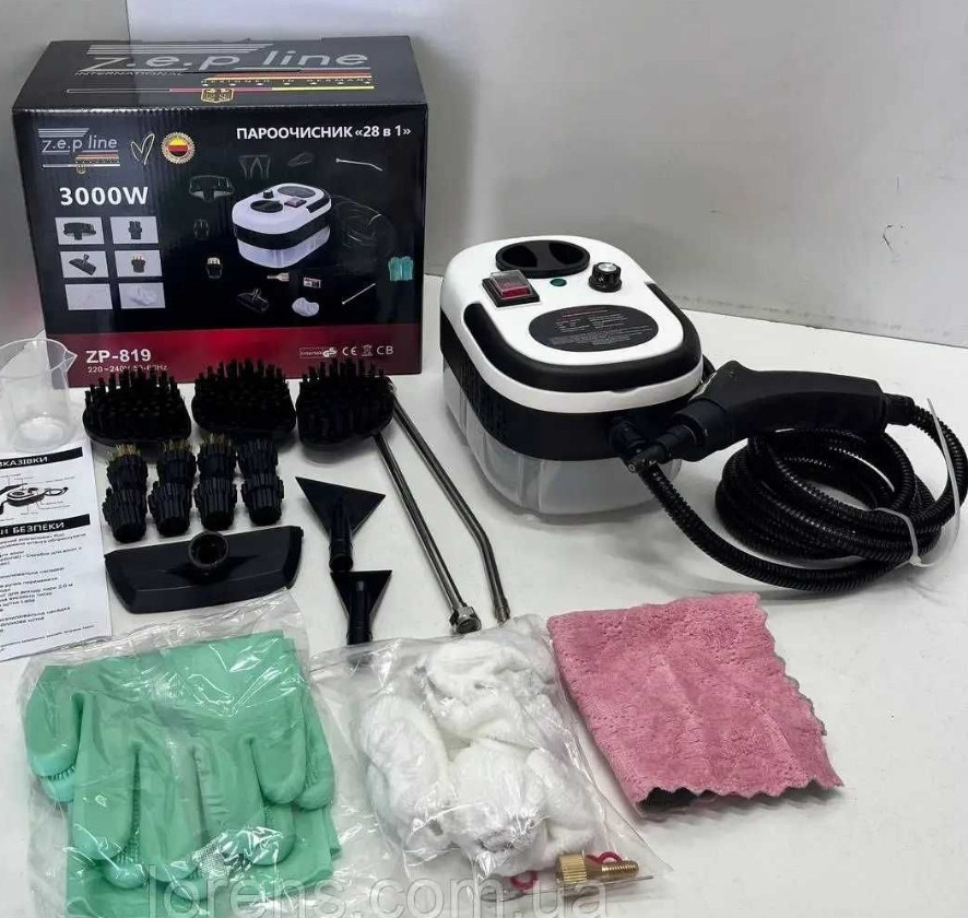 НЕМЕЦКИЙ Пароочисник 28в1 для дому Zepline ZP-819 3000 Вт на 1500 мл. Харків - фото 3